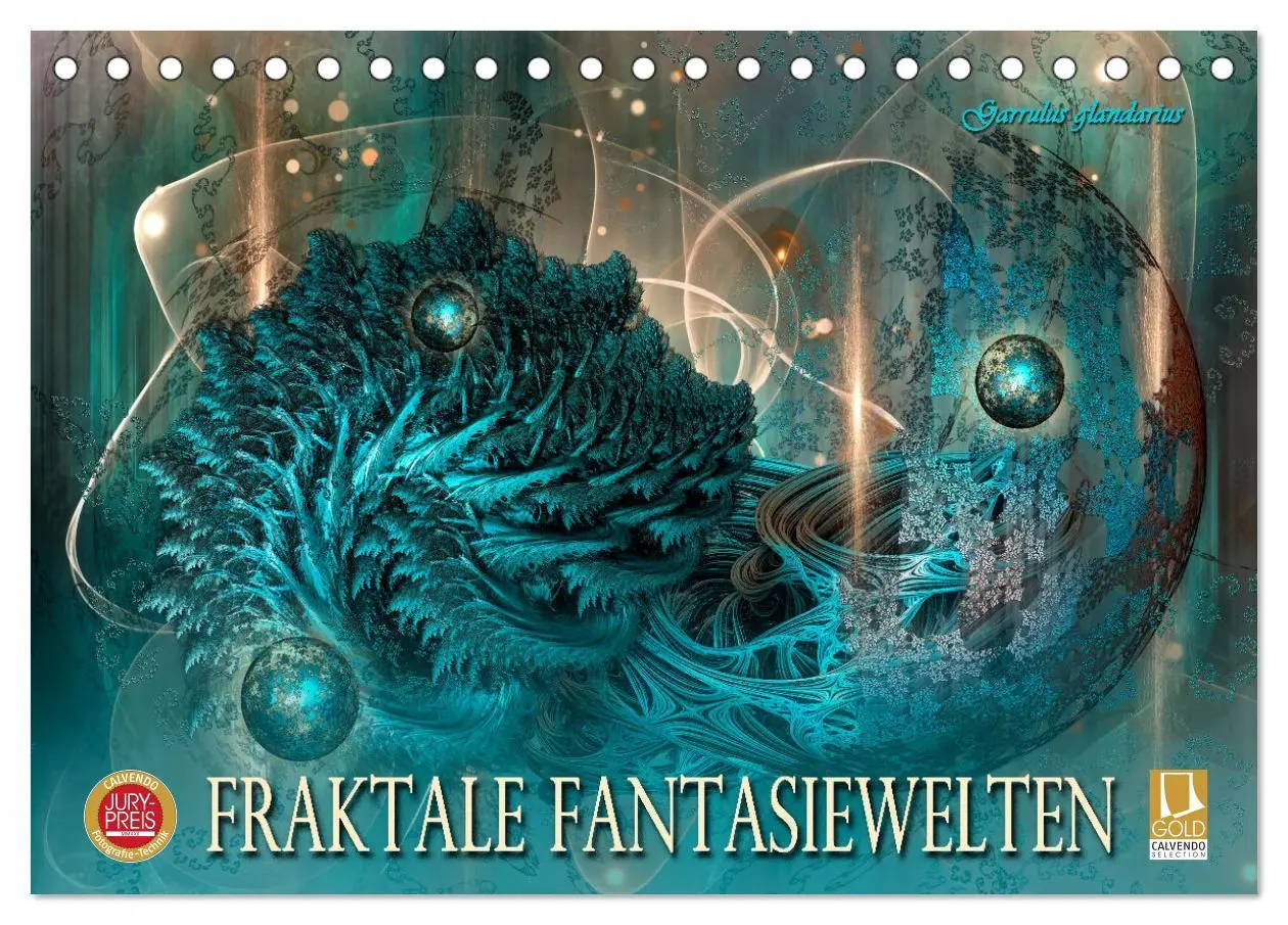 Cover: 9783457579428 | Fraktale Fantasiewelten (Tischkalender 2026 DIN A5 quer), CALVENDO...