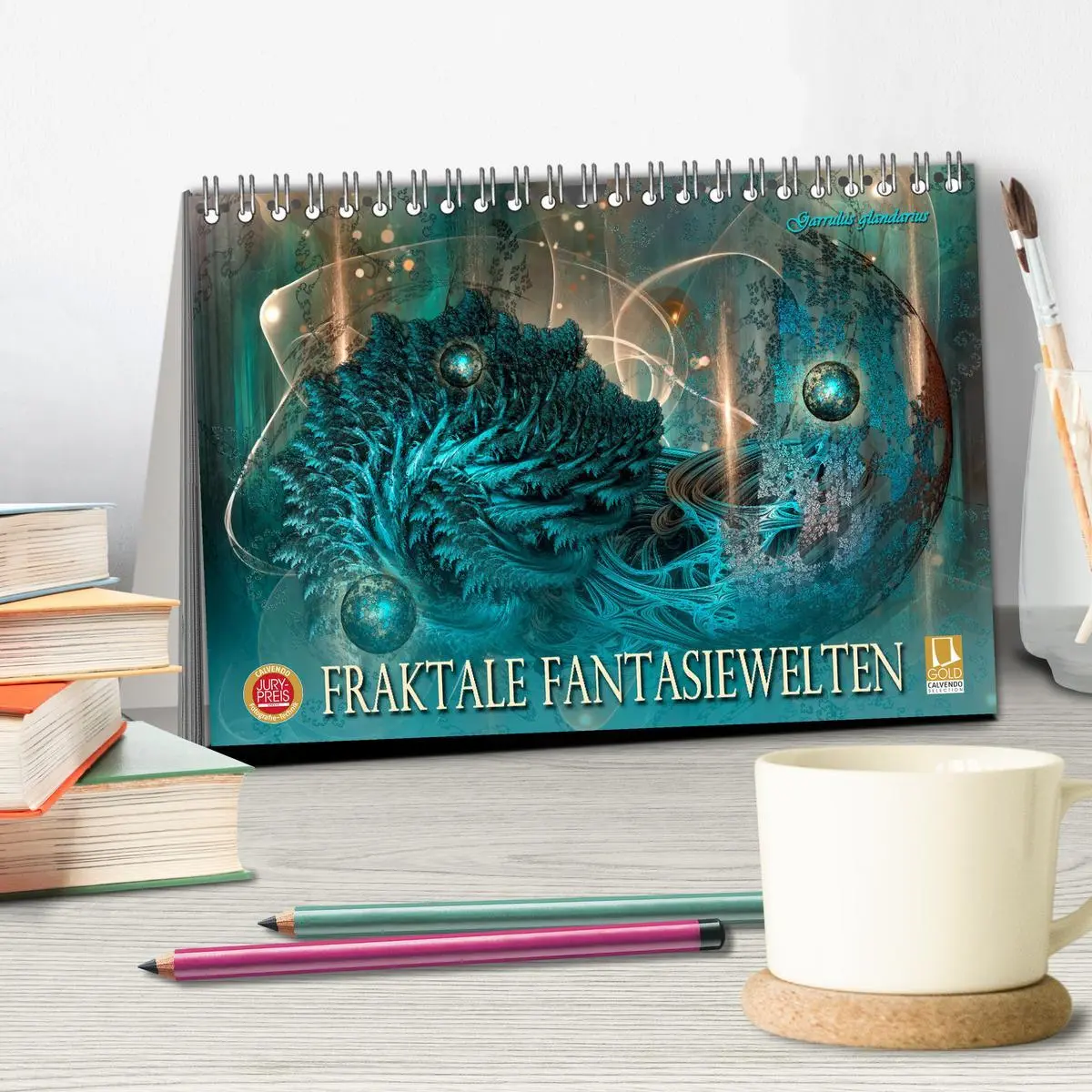 Bild: 9783457579428 | Fraktale Fantasiewelten (Tischkalender 2026 DIN A5 quer), CALVENDO...