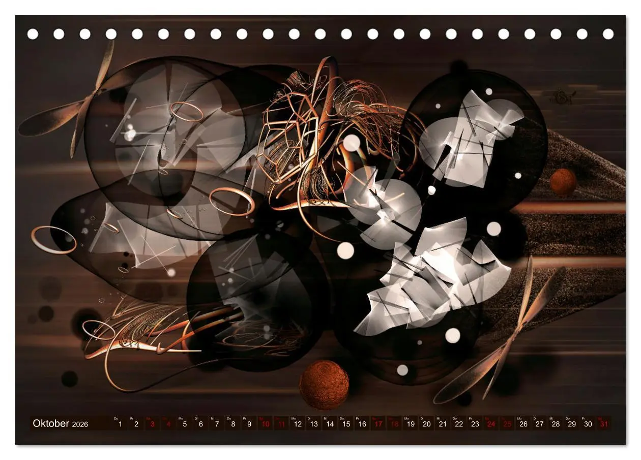 Bild: 9783457579428 | Fraktale Fantasiewelten (Tischkalender 2026 DIN A5 quer), CALVENDO...