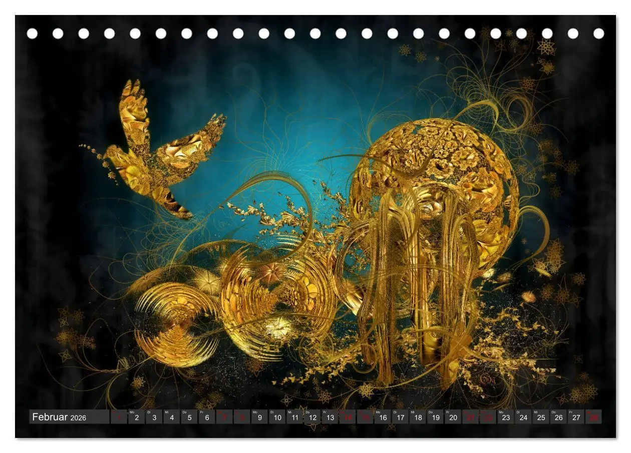 Bild: 9783457579428 | Fraktale Fantasiewelten (Tischkalender 2026 DIN A5 quer), CALVENDO...