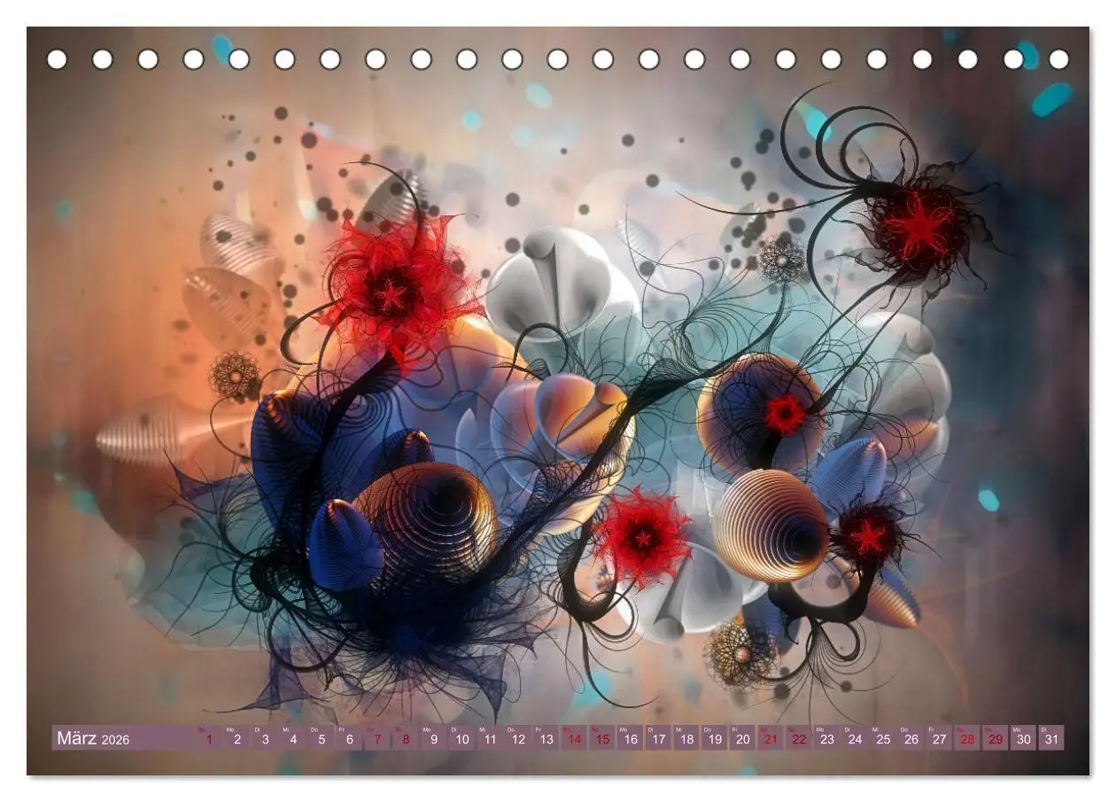 Bild: 9783457579428 | Fraktale Fantasiewelten (Tischkalender 2026 DIN A5 quer), CALVENDO...