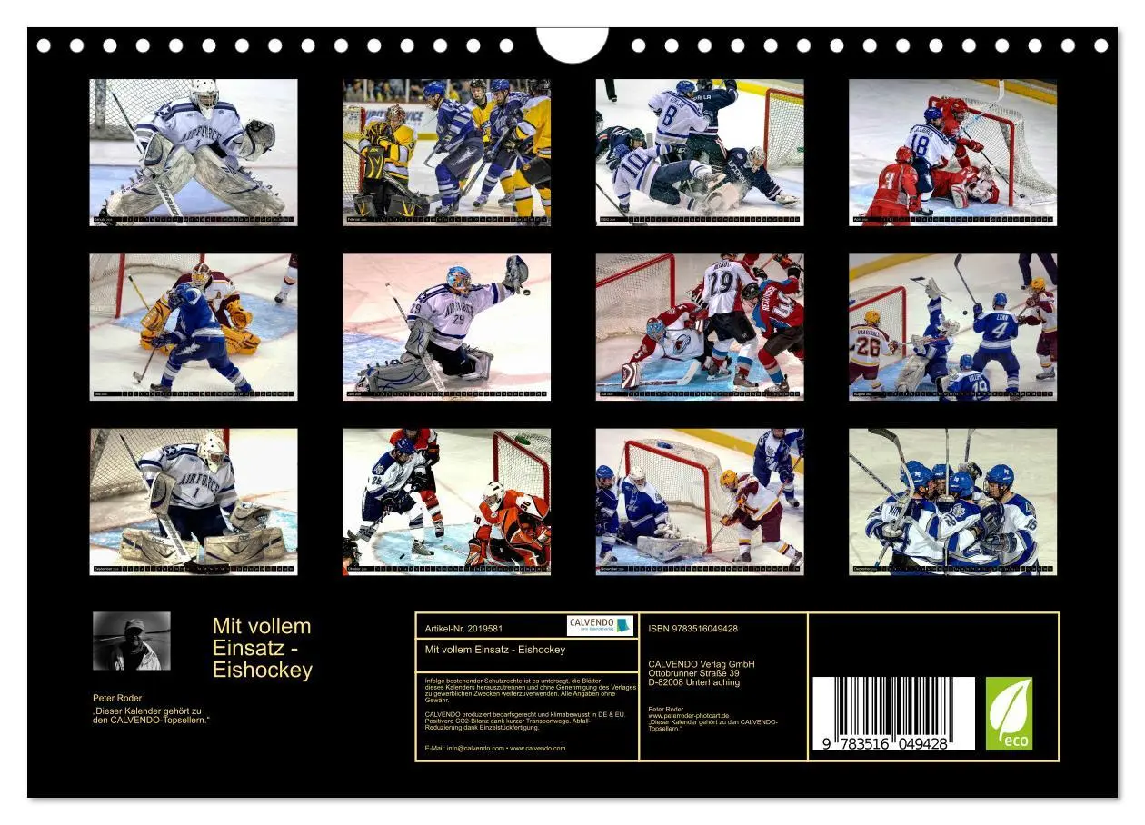 Bild: 9783516049428 | Mit vollem Einsatz - Eishockey (Wandkalender 2026 DIN A4 quer),...