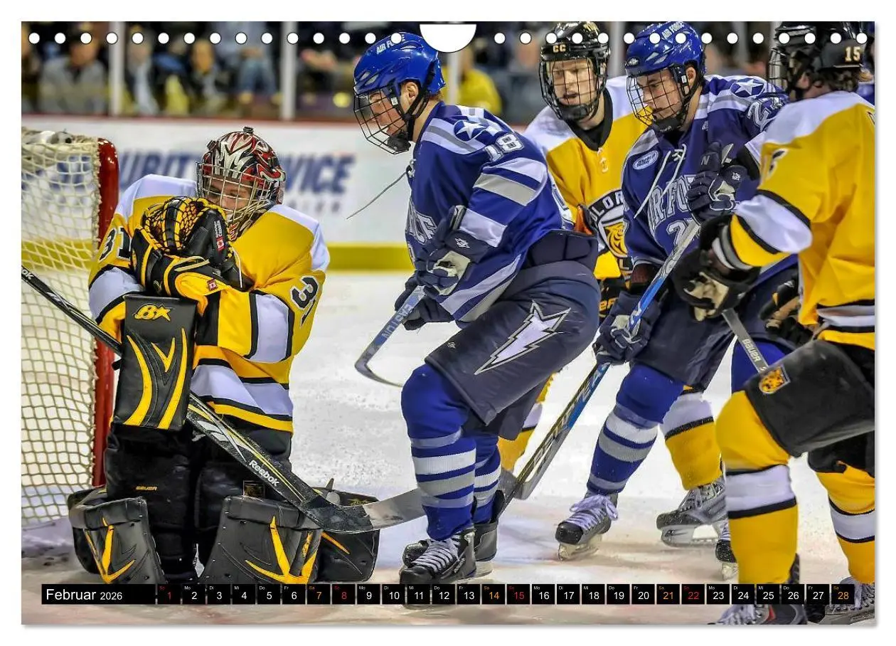 Bild: 9783516049428 | Mit vollem Einsatz - Eishockey (Wandkalender 2026 DIN A4 quer),...