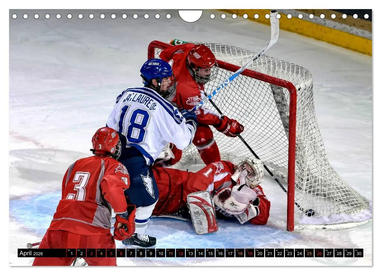 Bild: 9783516049428 | Mit vollem Einsatz - Eishockey (Wandkalender 2026 DIN A4 quer),...