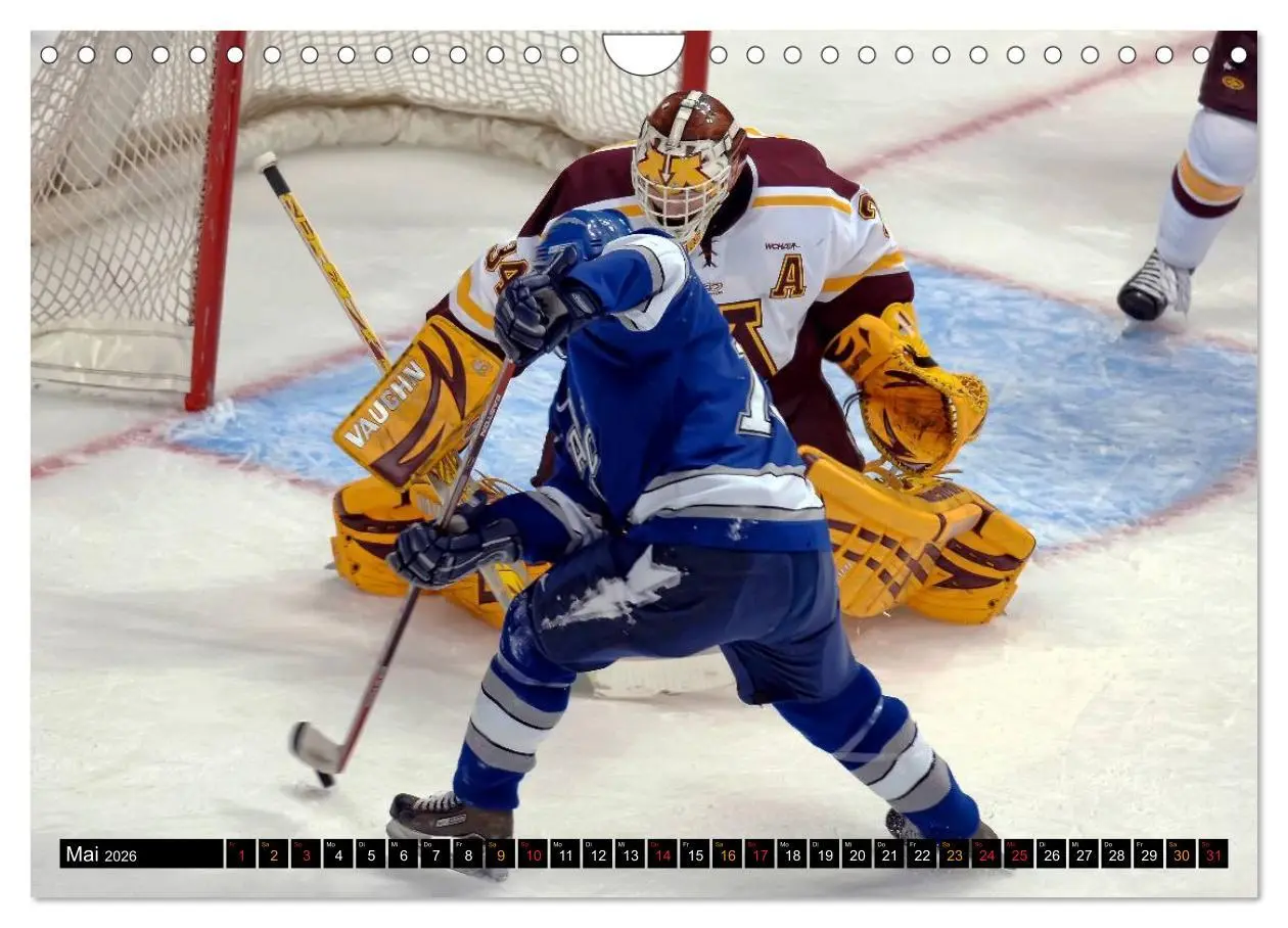 Bild: 9783516049428 | Mit vollem Einsatz - Eishockey (Wandkalender 2026 DIN A4 quer),...