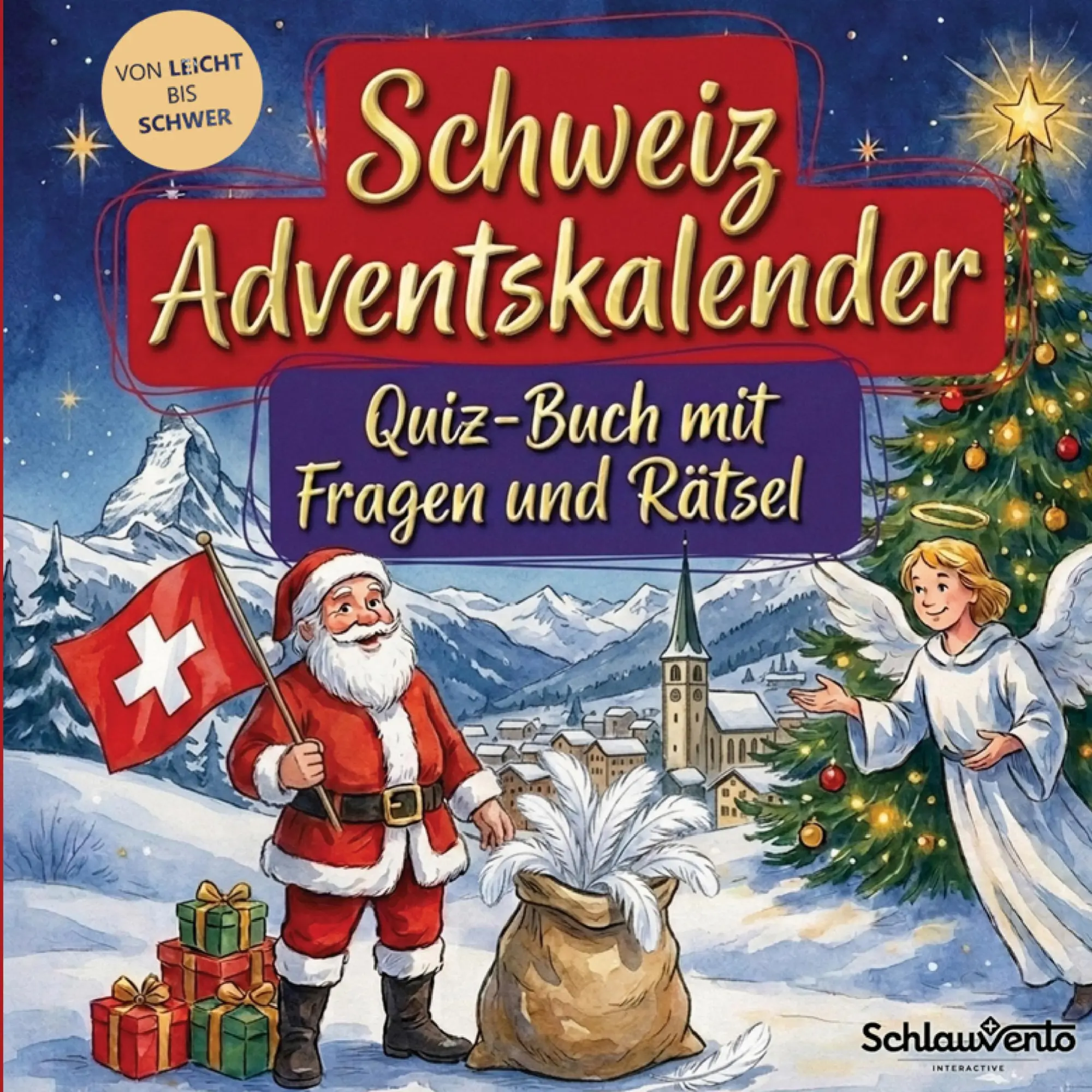 Cover: 9783693199428 | Schweiz-Adventskalender: Quiz-Buch mit Fragen und Rätsel | Interactive