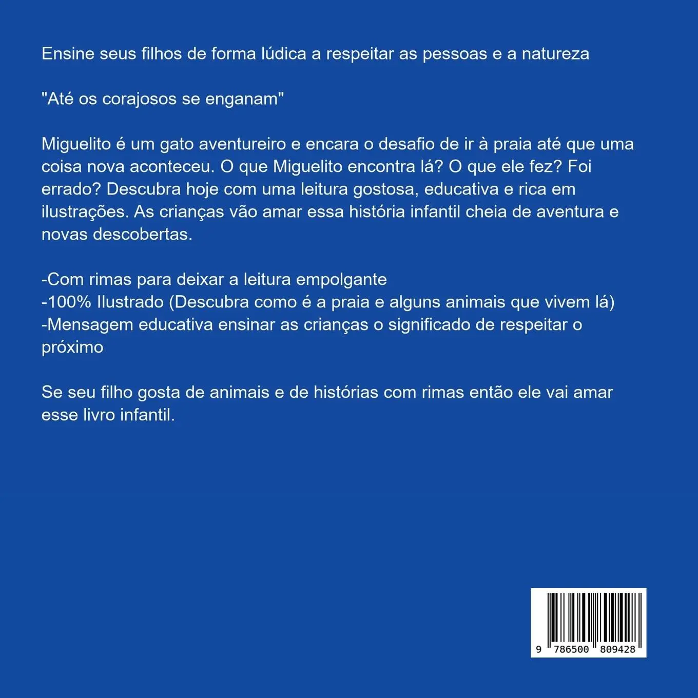 Rückseite: 9786500809428 | O Gato Miguelito Vai À Praia | Lopes Rosa | Taschenbuch | 2023