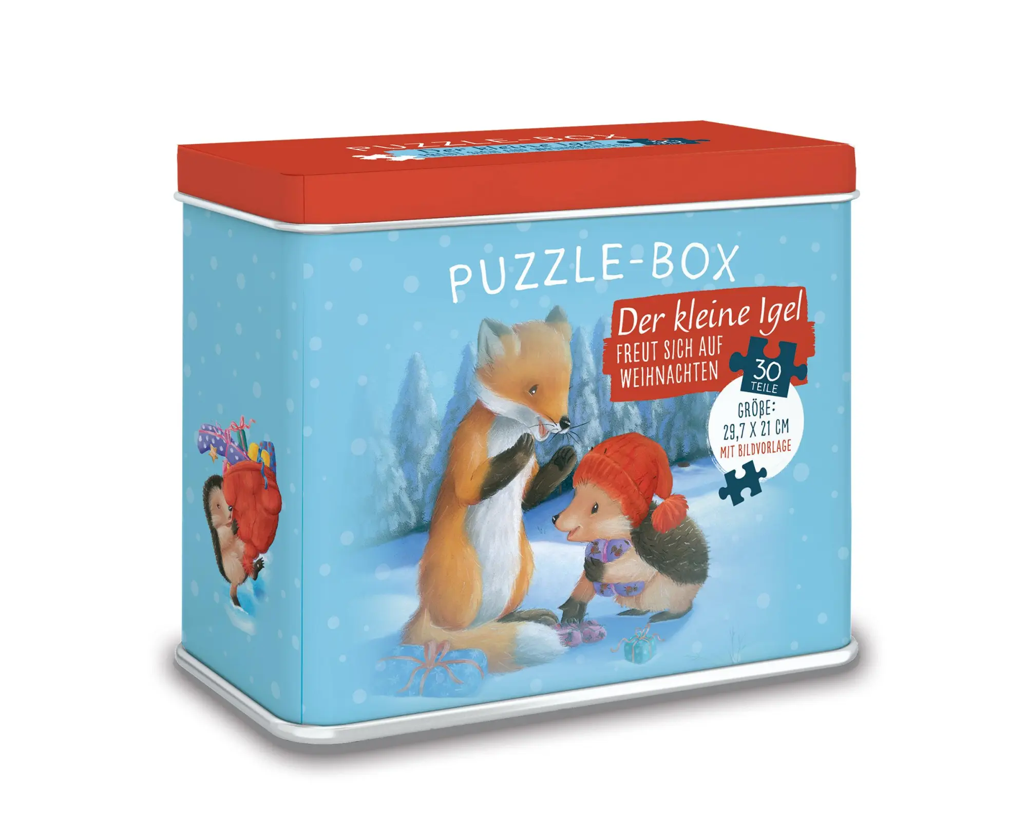 Cover: 4250222929528 | Puzzle-Box - Der kleine Igel freut sich auf Weihnachten | Engeln
