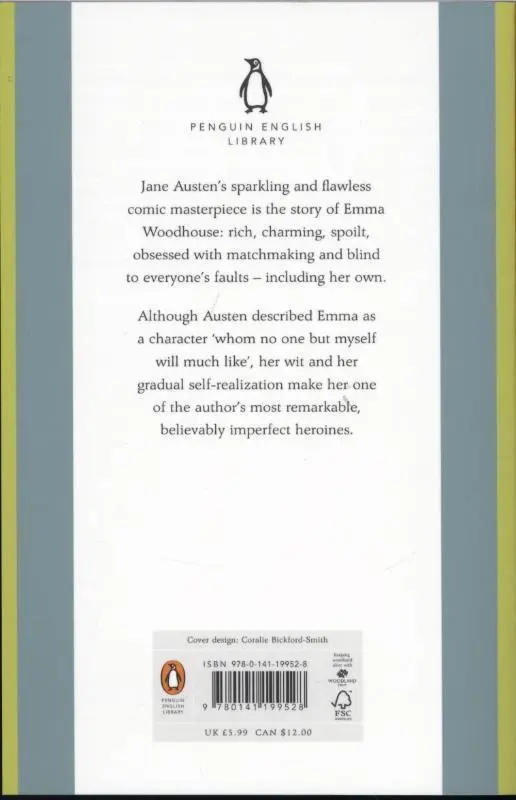 Rückseite: 9780141199528 | Emma | Jane Austen | Taschenbuch | The Penguin English Library | 2012