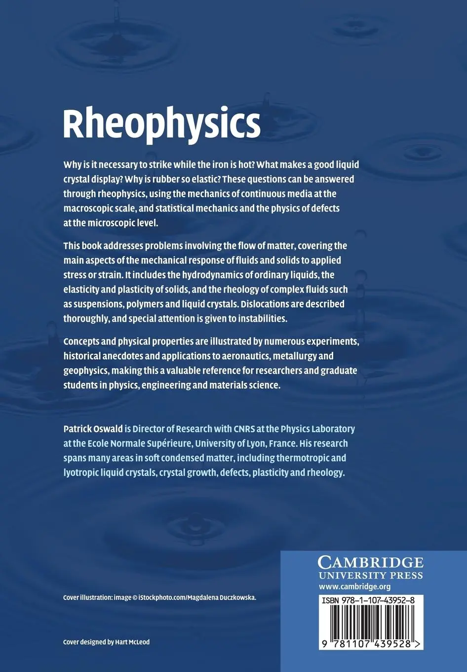 Rückseite: 9781107439528 | Rheophysics | The Deformation and Flow of Matter | Patrick Oswald