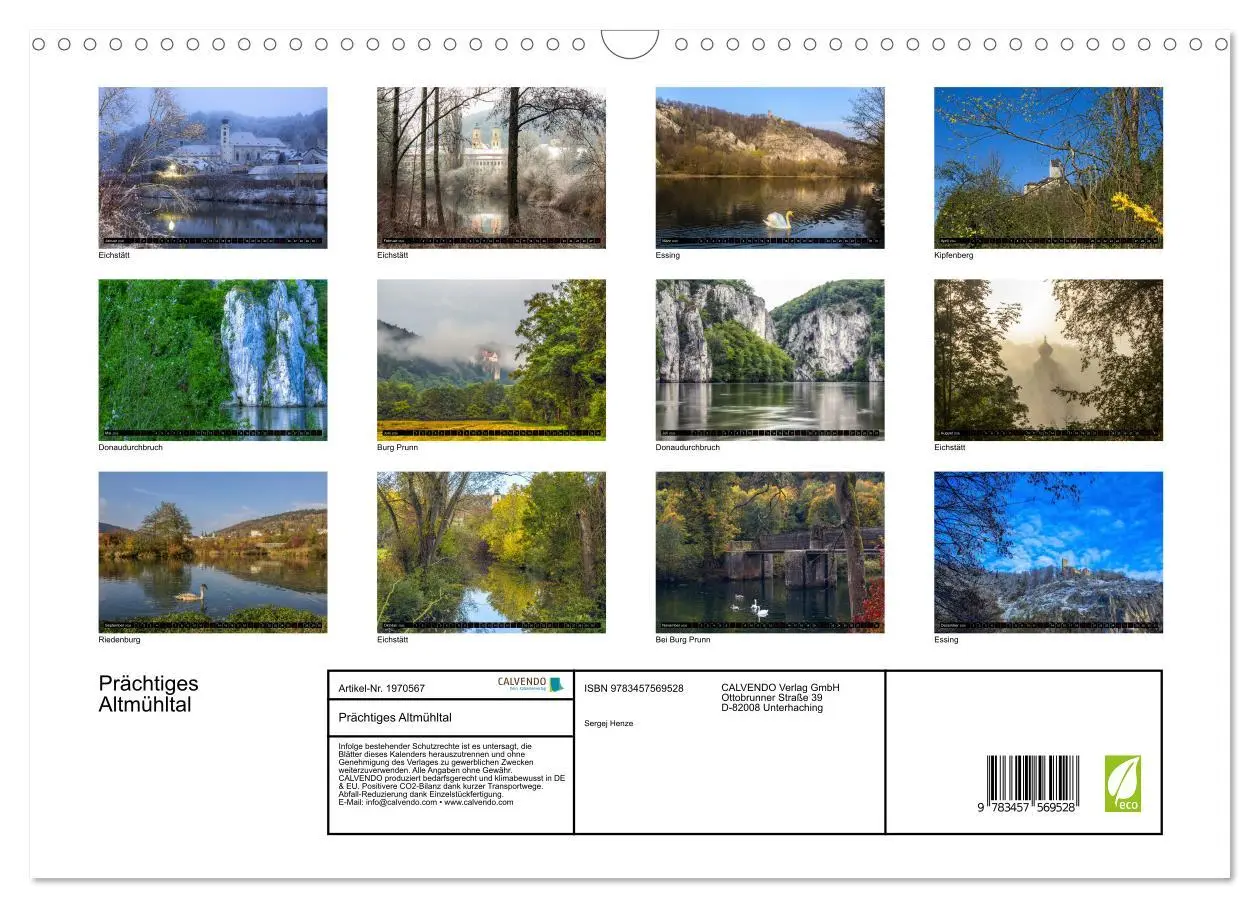 Bild: 9783457569528 | Prächtiges Altmühltal (Wandkalender 2026 DIN A3 quer), CALVENDO...
