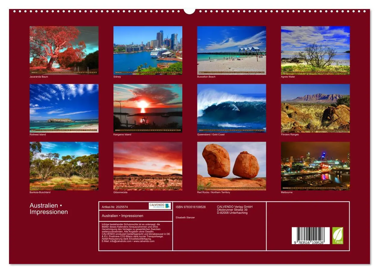 Bild: 9783516109528 | Australien ¿ Impressionen (hochwertiger Premium Wandkalender 2026...