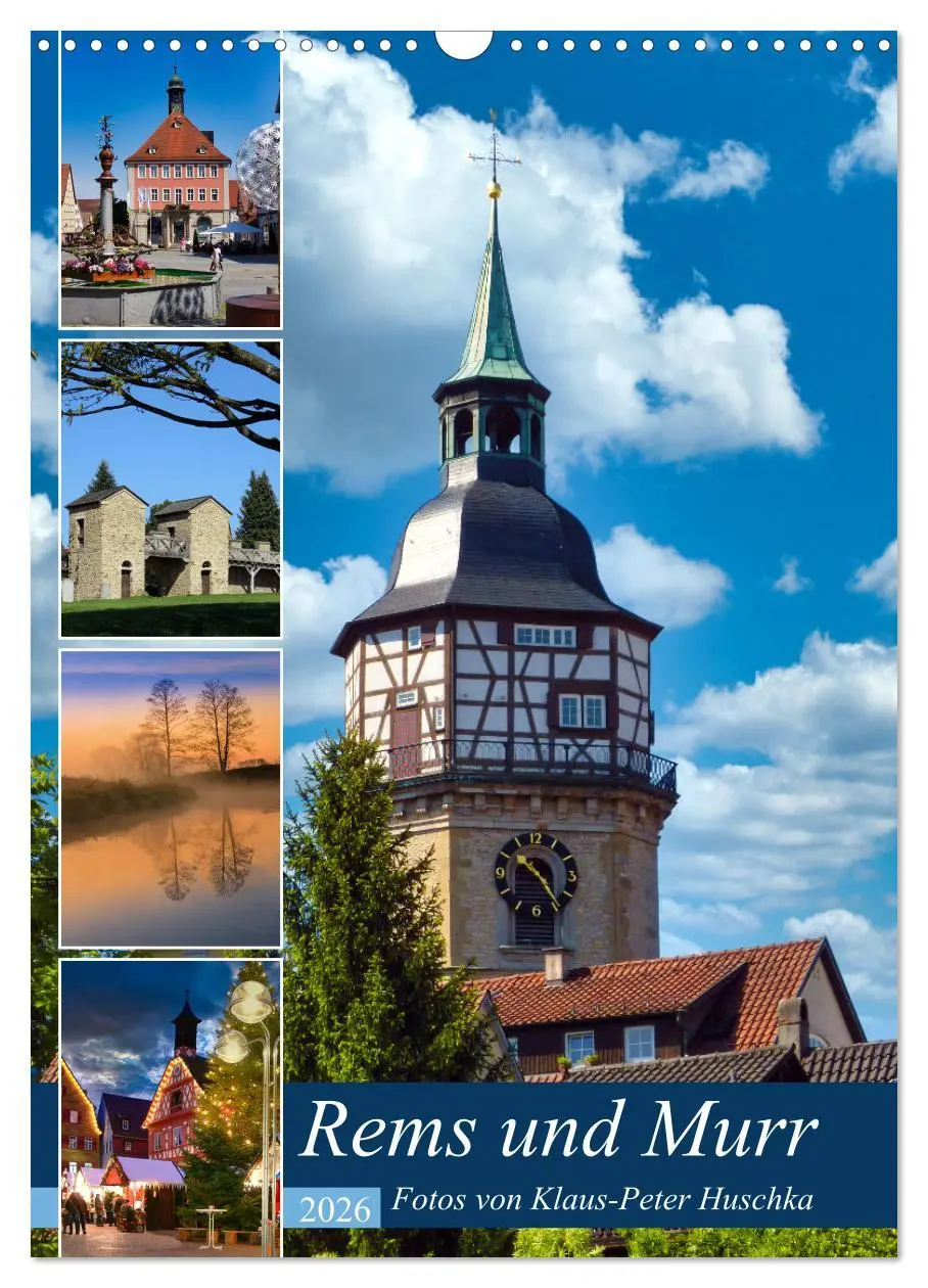 Cover: 9783516349528 | Rems und Murr (Wandkalender 2026 DIN A3 hoch), CALVENDO Monatskalender
