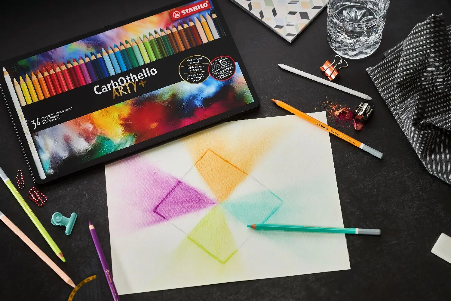 Bild: 4006381279628 | STABILO CarbOthello 24er Metalletui ARTY+" | In Karton | 1424-6 | 2023