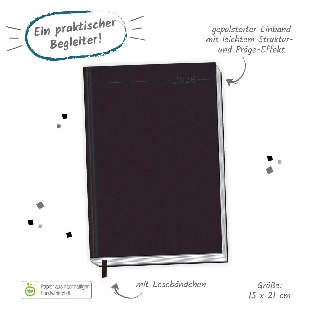 Bild: 4251901509628 | Trötsch Buchkalender A5 2026 | Tagesplaner | KG | Kalender | CCCXXXVI