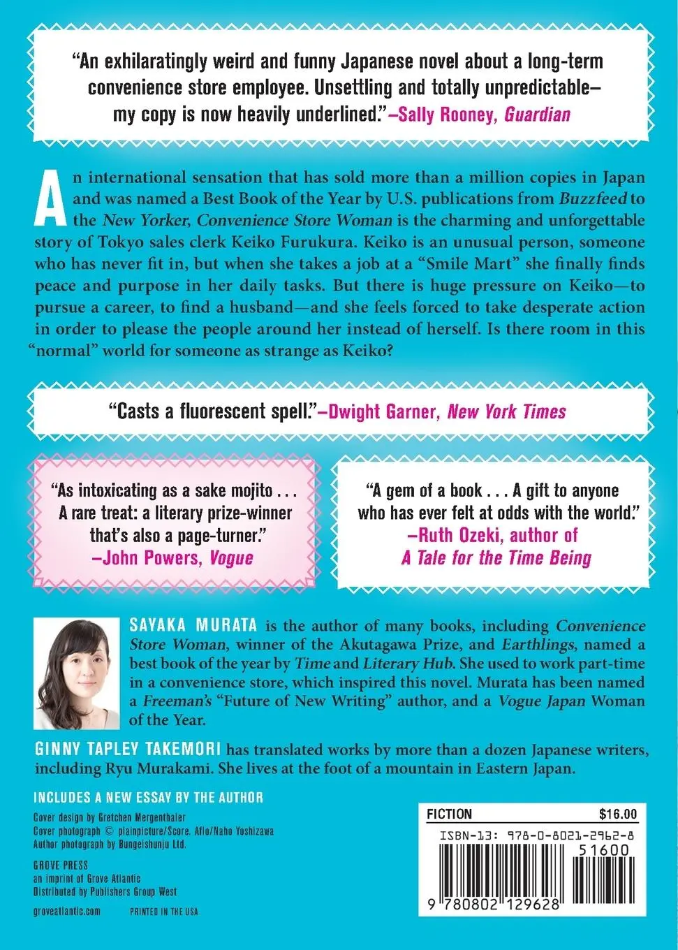 Rückseite: 9780802129628 | Convenience Store Woman | A Novel | Sayaka Murata | Taschenbuch | 2019