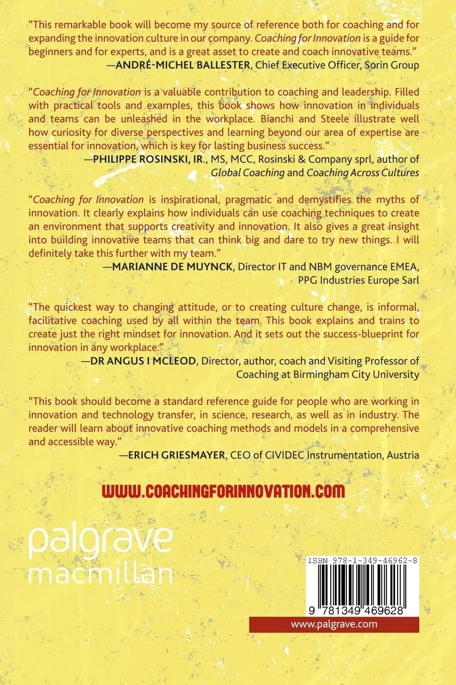 Rückseite: 9781349469628 | Coaching for Innovation | Maureen Steele (u. a.) | Taschenbuch | xx