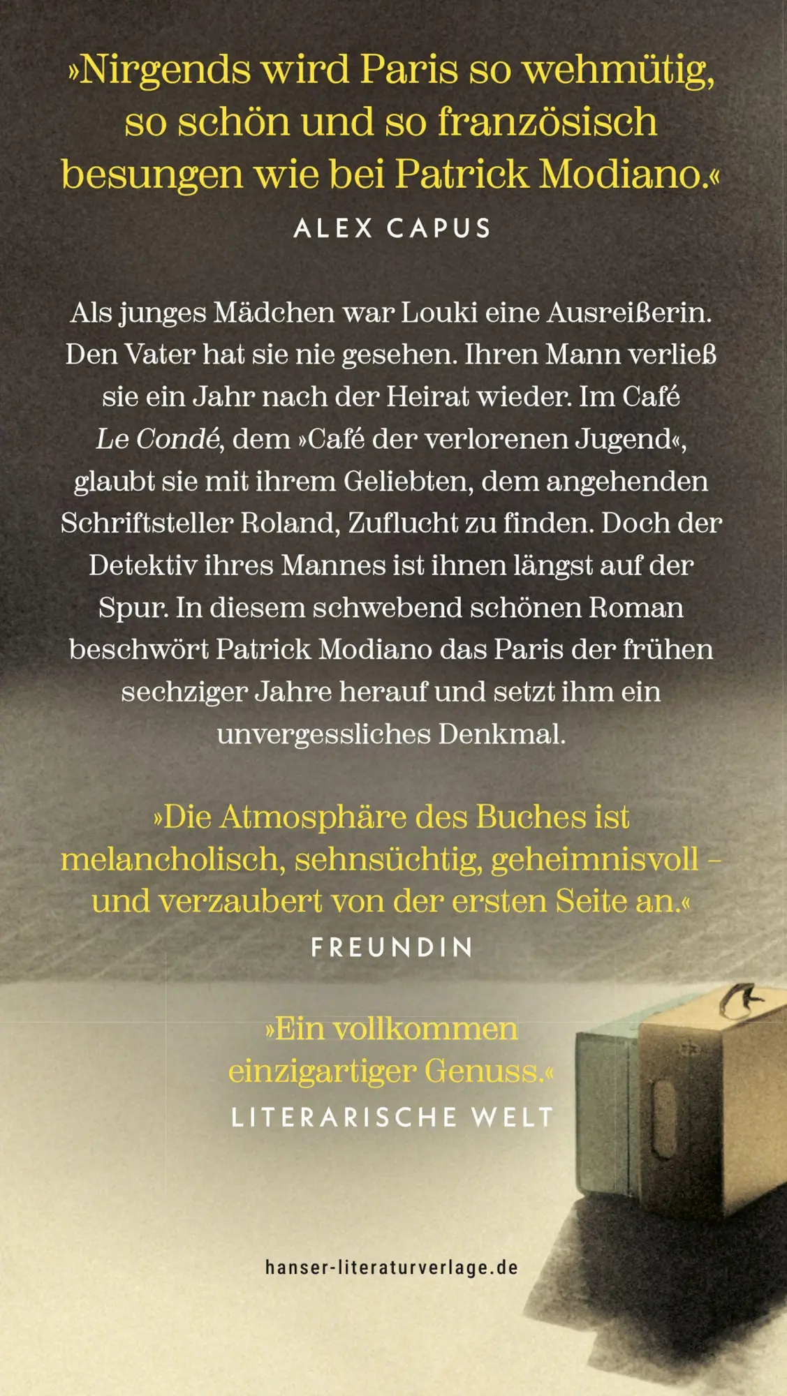 Bild: 9783446289628 | Im Café der verlorenen Jugend | Roman | Patrick Modiano | Taschenbuch