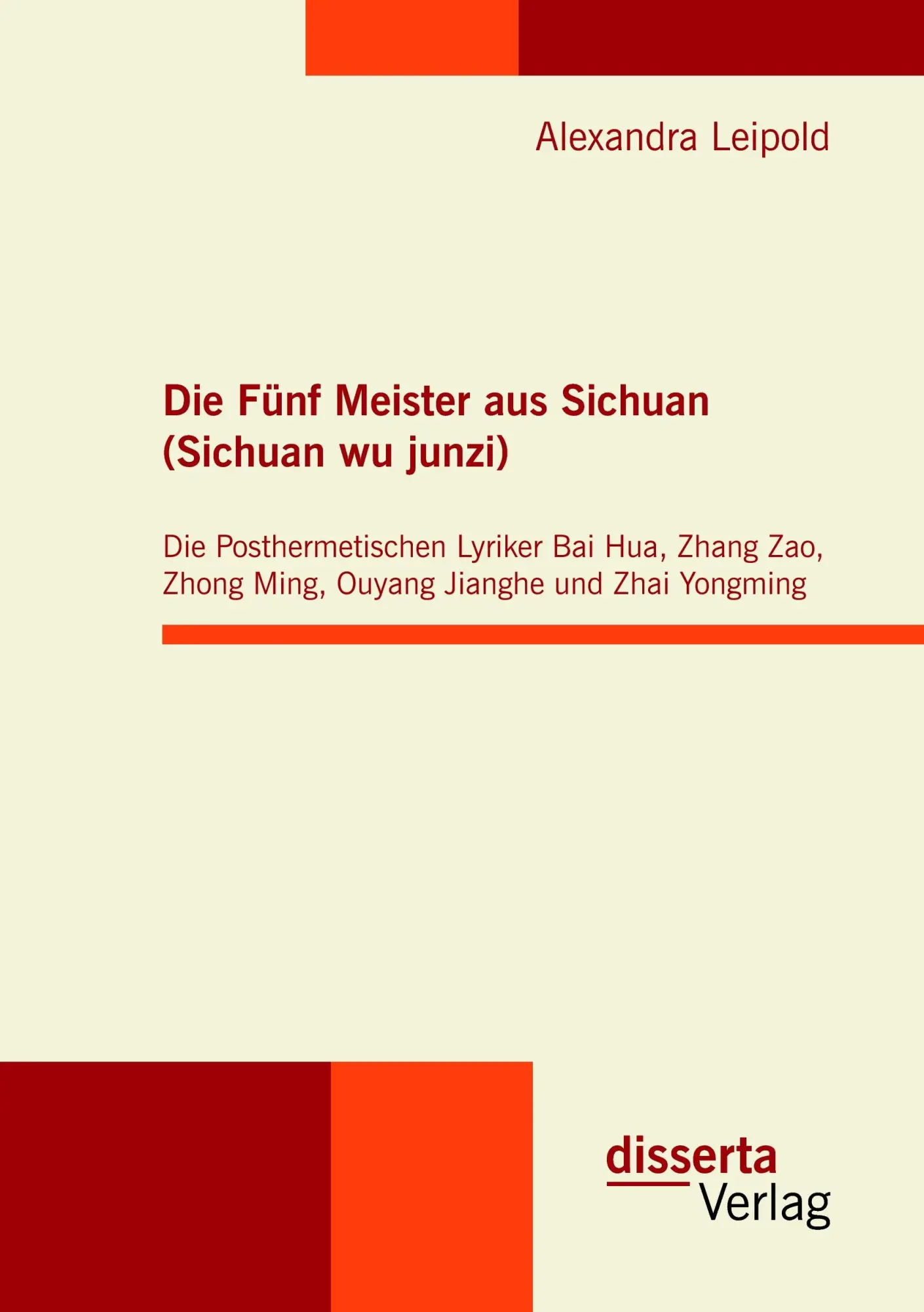 Cover: 9783942109628 | Die Fünf Meister aus Sichuan (Sichuan wu junzi): Die...