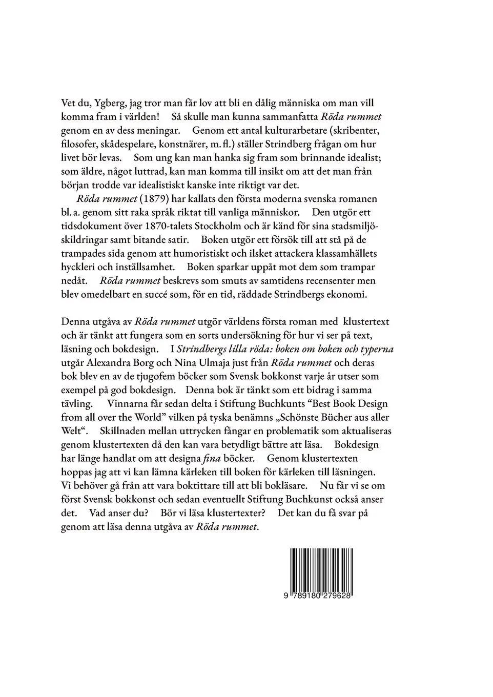 Rückseite: 9789180279628 | Röda Rummet | August Strindberg | Taschenbuch | Schwedisch | 2023