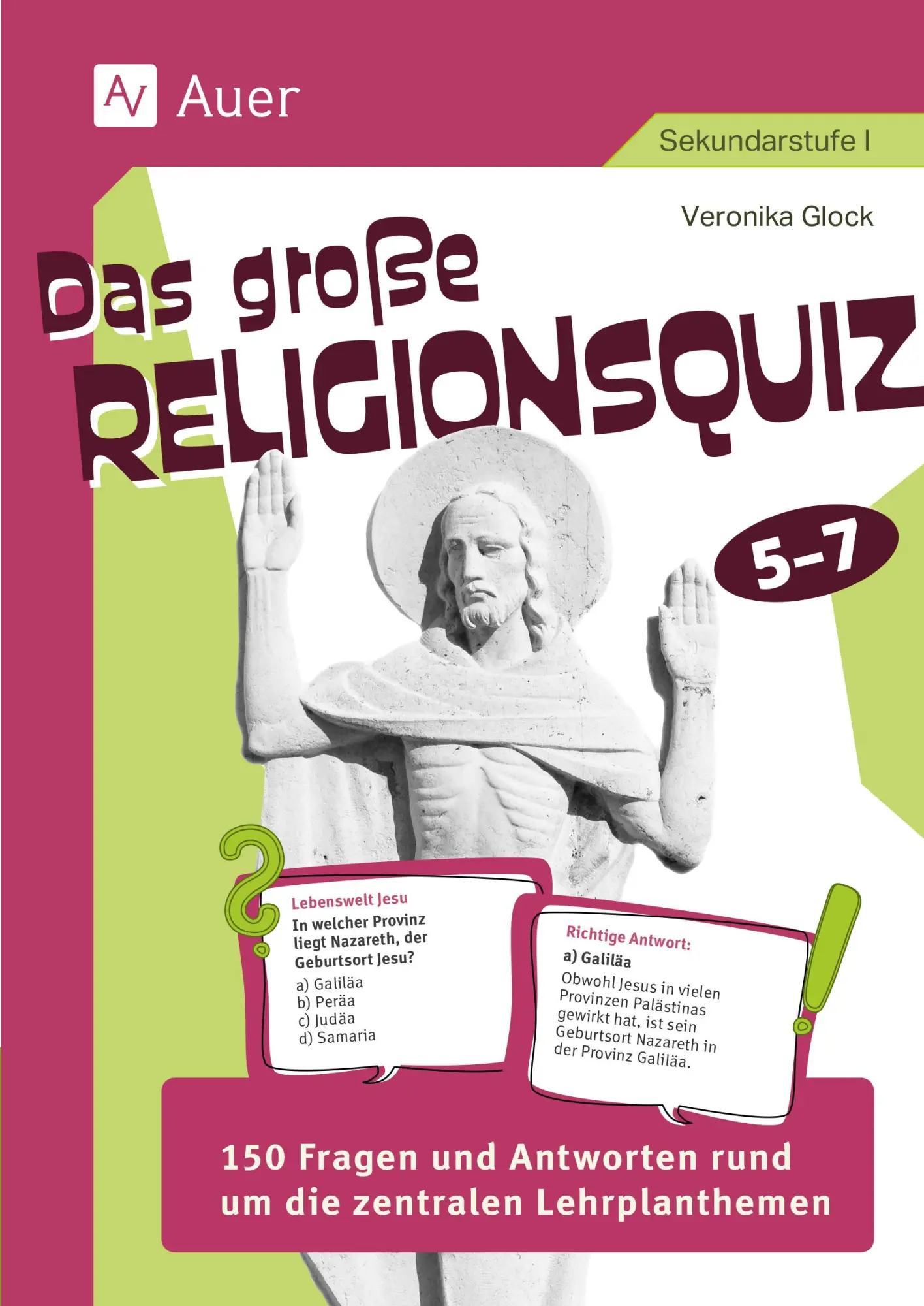 Cover: 9783403089728 | Das große Religionsquiz 5-7 | Veronika Glock | Box | 160 S. | Deutsch