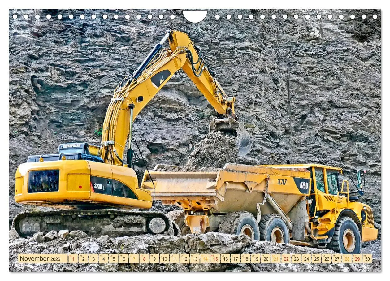 Bild: 9783457859728 | Bagger - kraftvolle Arbeitsmaschinen (Wandkalender 2026 DIN A4...