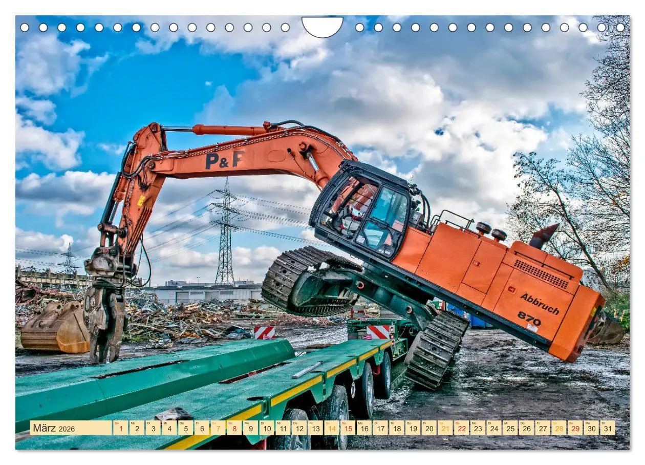 Bild: 9783457859728 | Bagger - kraftvolle Arbeitsmaschinen (Wandkalender 2026 DIN A4...