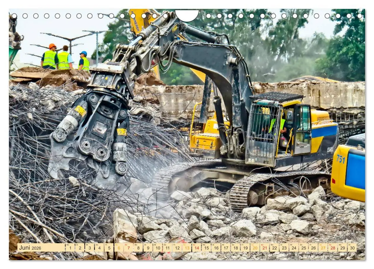 Bild: 9783457859728 | Bagger - kraftvolle Arbeitsmaschinen (Wandkalender 2026 DIN A4...