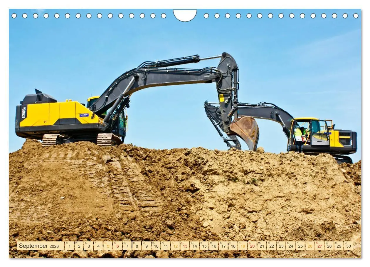Bild: 9783457859728 | Bagger - kraftvolle Arbeitsmaschinen (Wandkalender 2026 DIN A4...