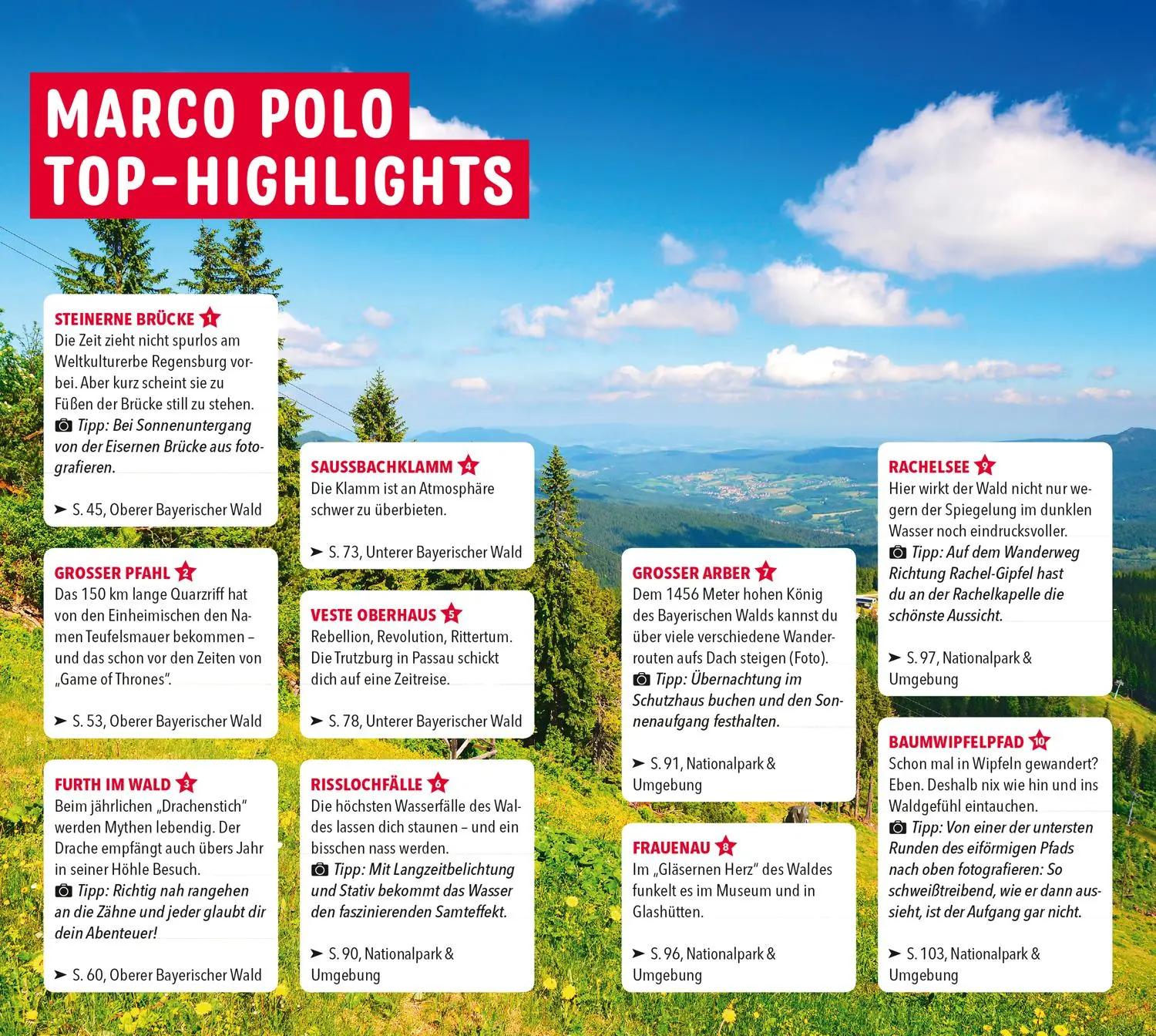 Bild: 9783829719728 | MARCO POLO Reiseführer Bayerischer Wald | Sandra Kathe (u. a.) | Buch