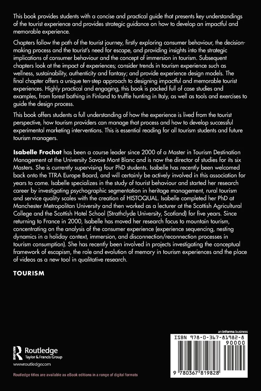 Rückseite: 9780367819828 | A Practical Guide to Managing Tourist Experiences | Isabelle Frochot