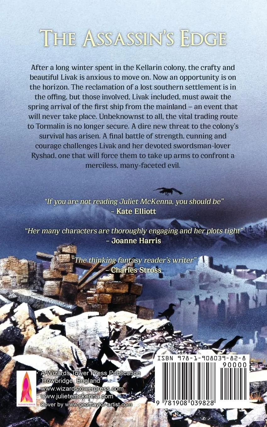 Rückseite: 9781908039828 | The Assassin's Edge | The Fifth Tale of Einarinn | Juliet E. Mckenna