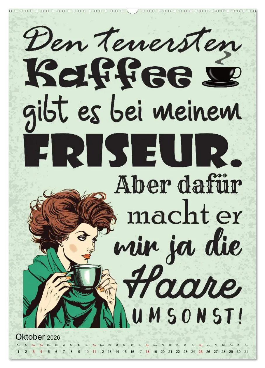 Bild: 9783516319828 | Haarige Friseursprüche (hochwertiger Premium Wandkalender 2026 DIN...