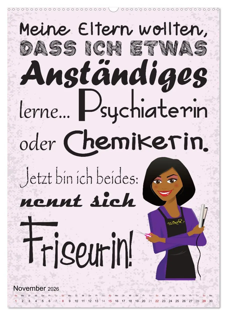 Bild: 9783516319828 | Haarige Friseursprüche (hochwertiger Premium Wandkalender 2026 DIN...
