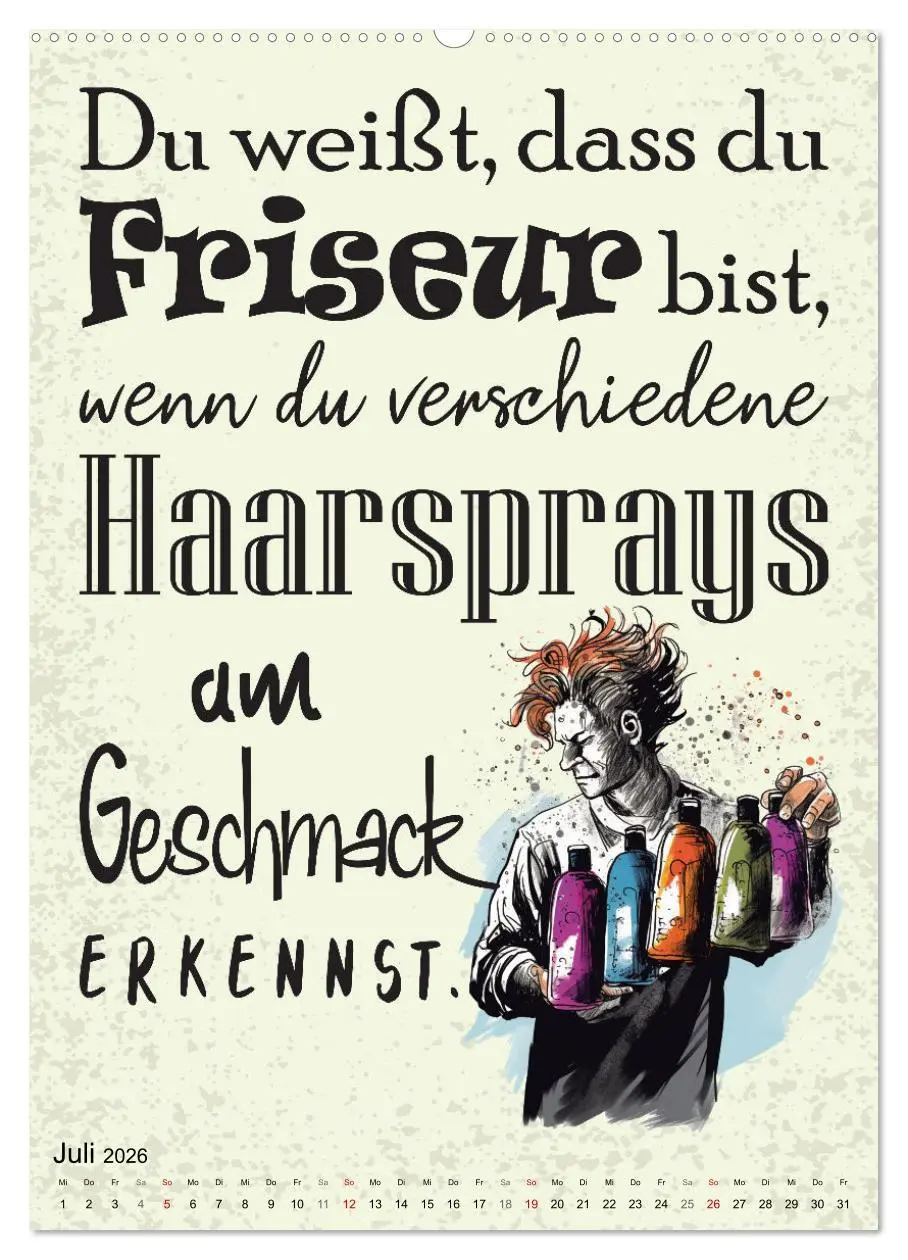 Bild: 9783516319828 | Haarige Friseursprüche (hochwertiger Premium Wandkalender 2026 DIN...