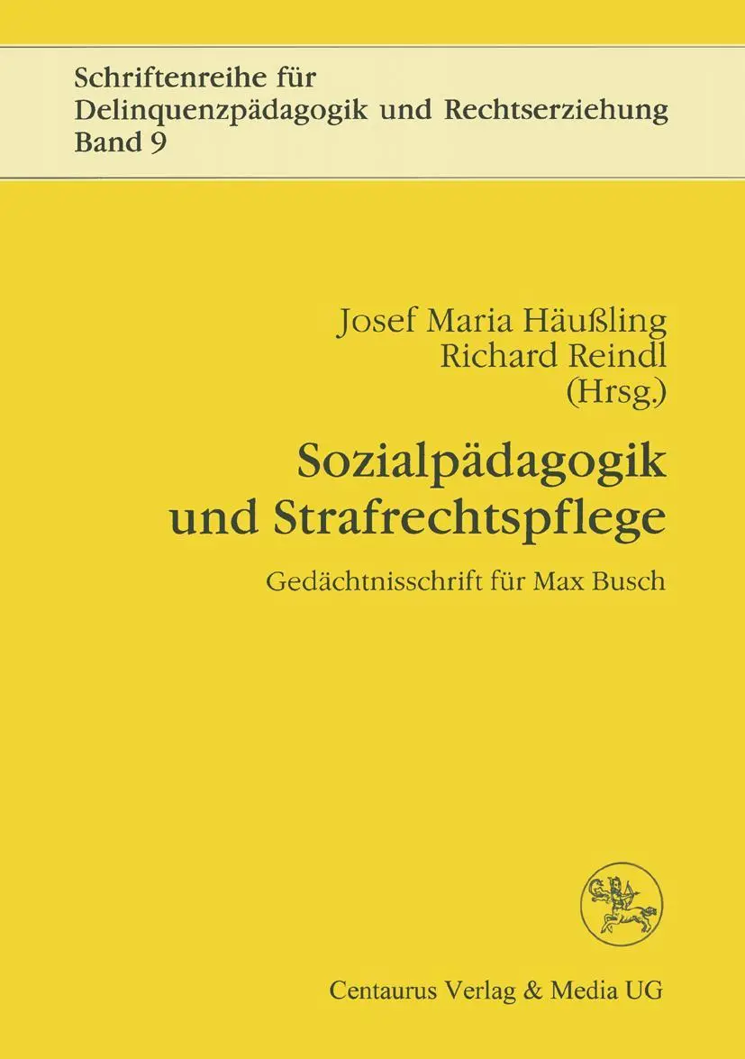 Cover: 9783890859828 | Sozialpädagogik und Strafrechtspflege | Josef Häussling (u. a.) | Buch