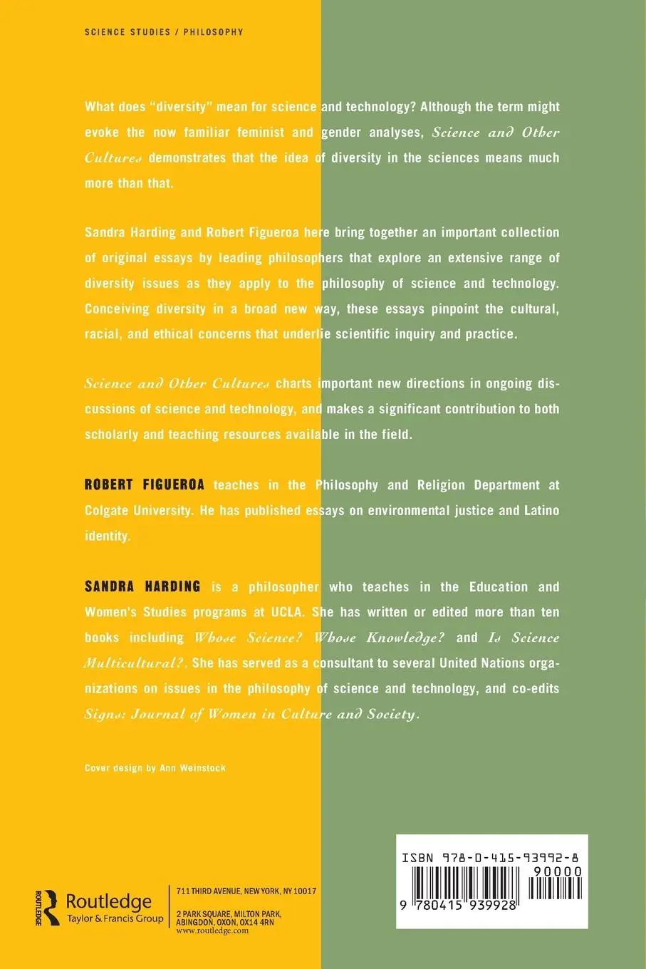 Rückseite: 9780415939928 | Science &amp; Other Cultures | Sandra Harding (u. a.) | Taschenbuch | 2003
