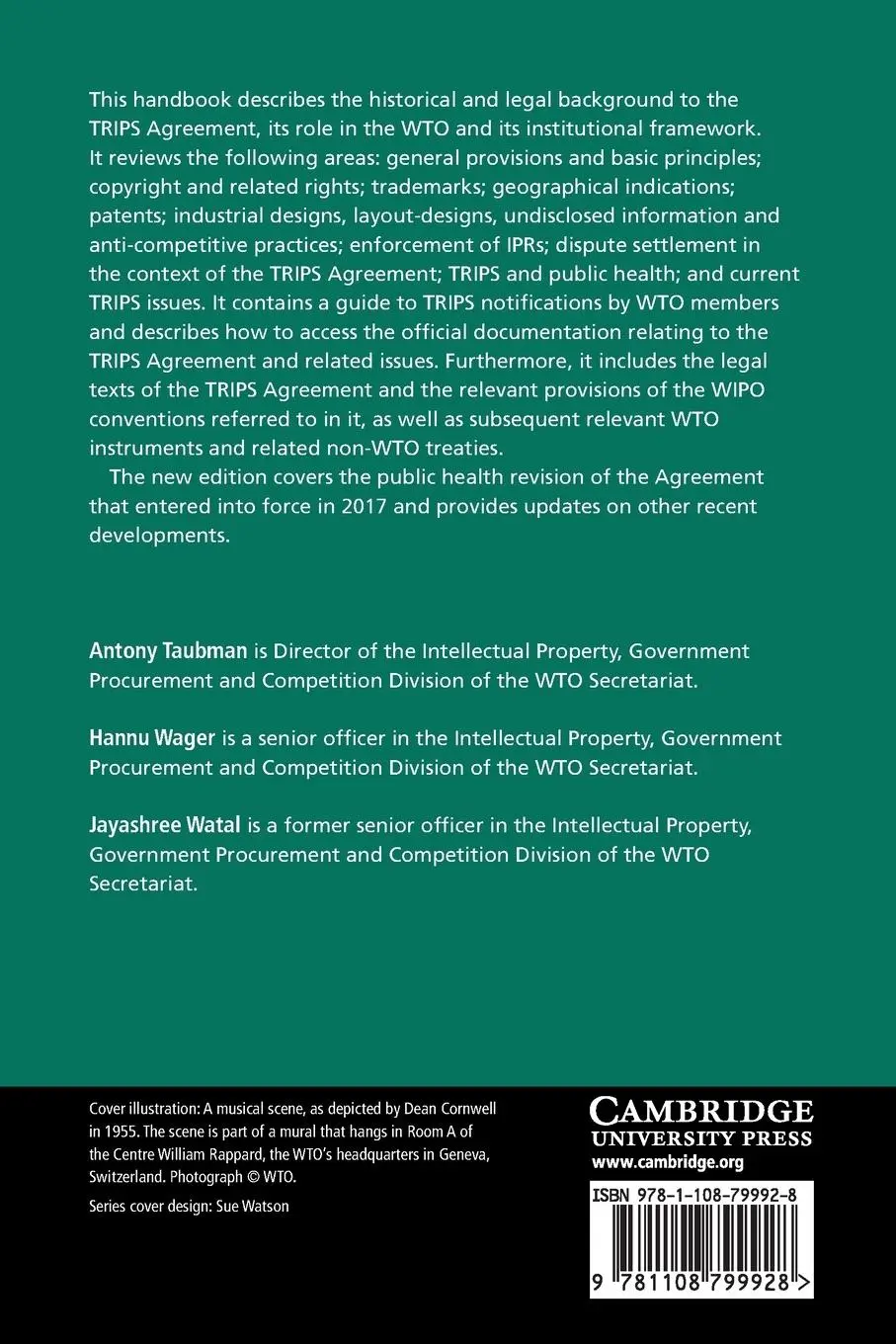 Rückseite: 9781108799928 | A Handbook on the WTO TRIPS Agreement | Antony Taubman (u. a.) | Buch