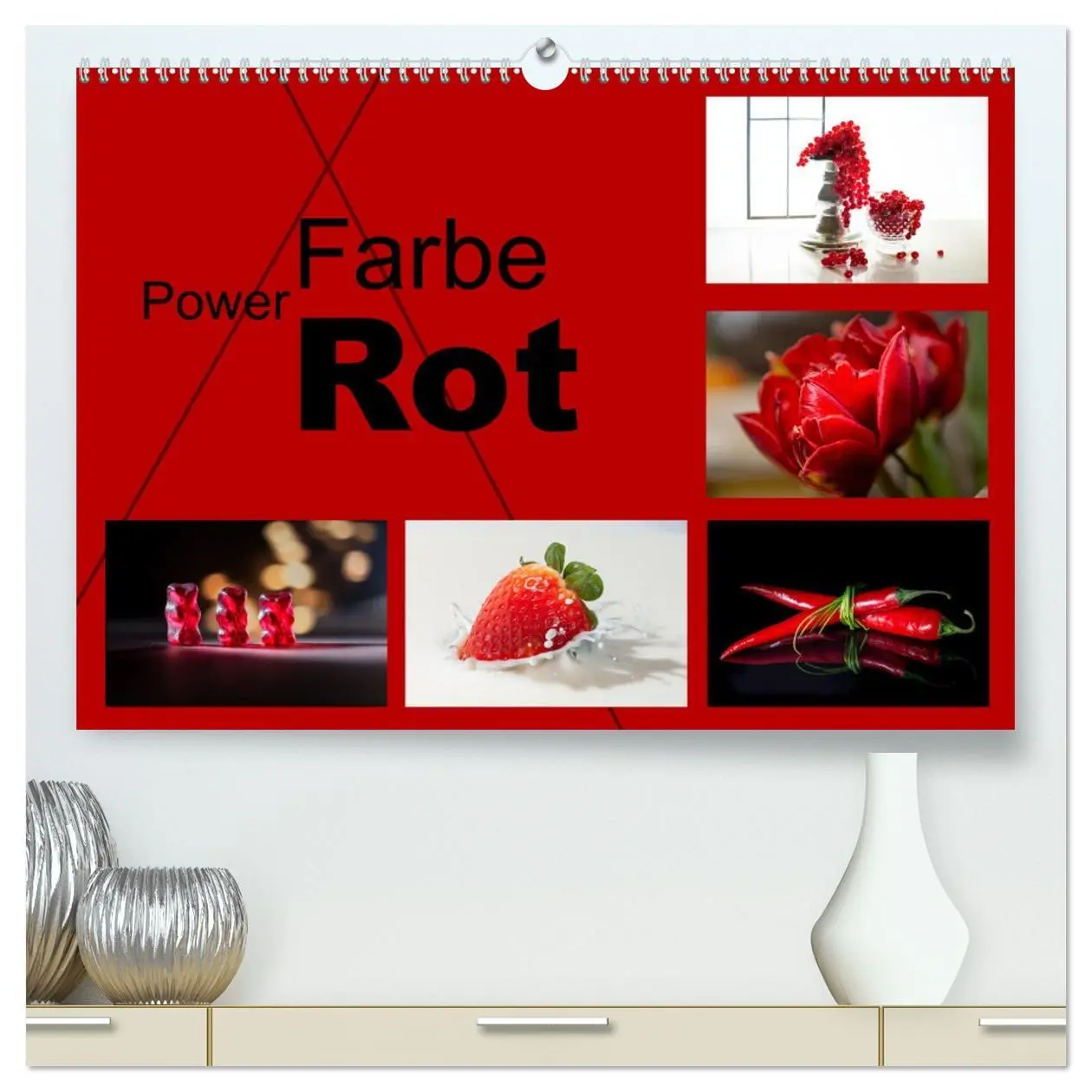 Cover: 9783457459928 | Powerfarbe Rot (hochwertiger Premium Wandkalender 2026 DIN A2...