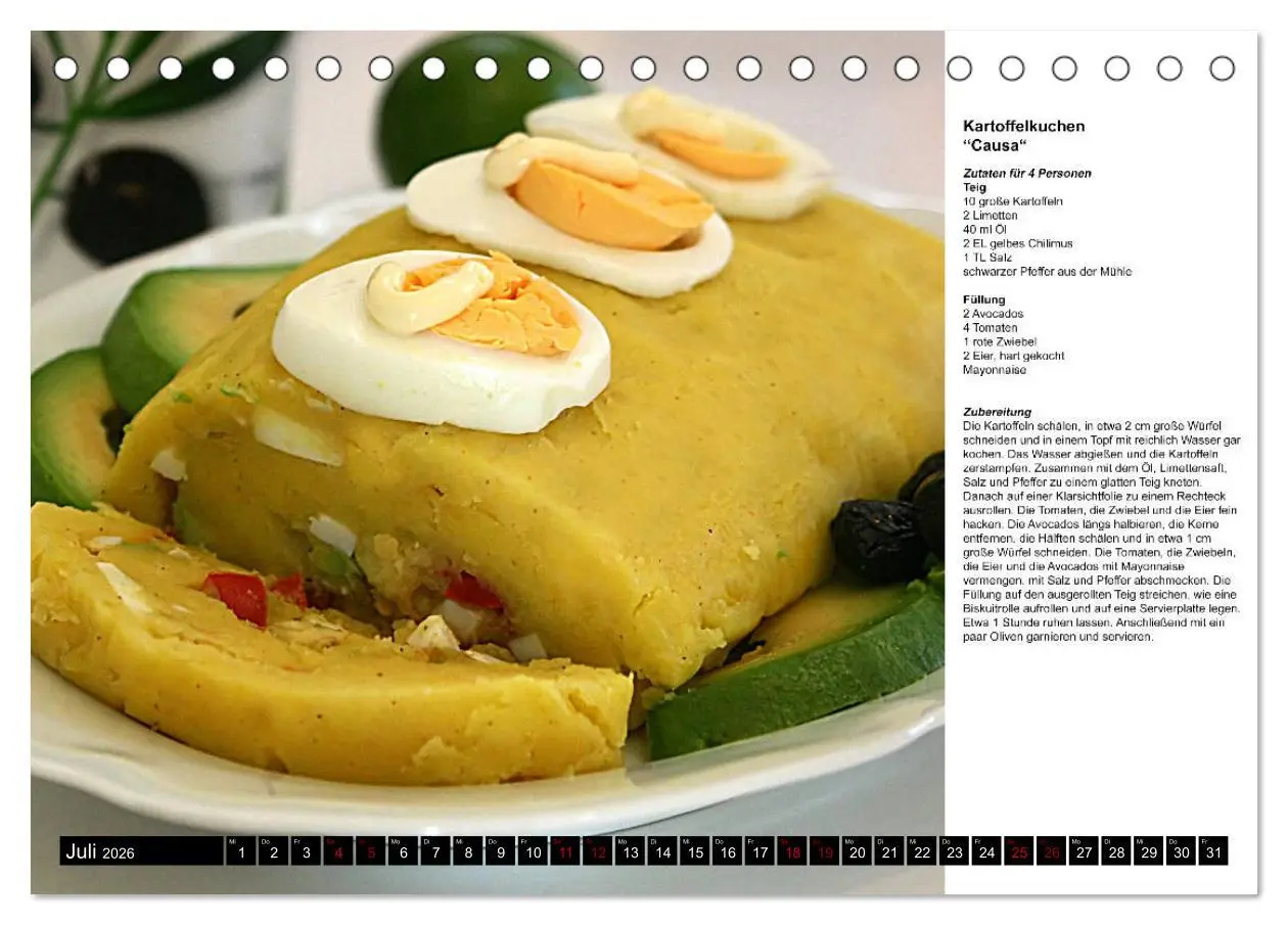 Bild: 9783457839928 | PERU - Kulinarisch (Tischkalender 2026 DIN A5 quer), CALVENDO...