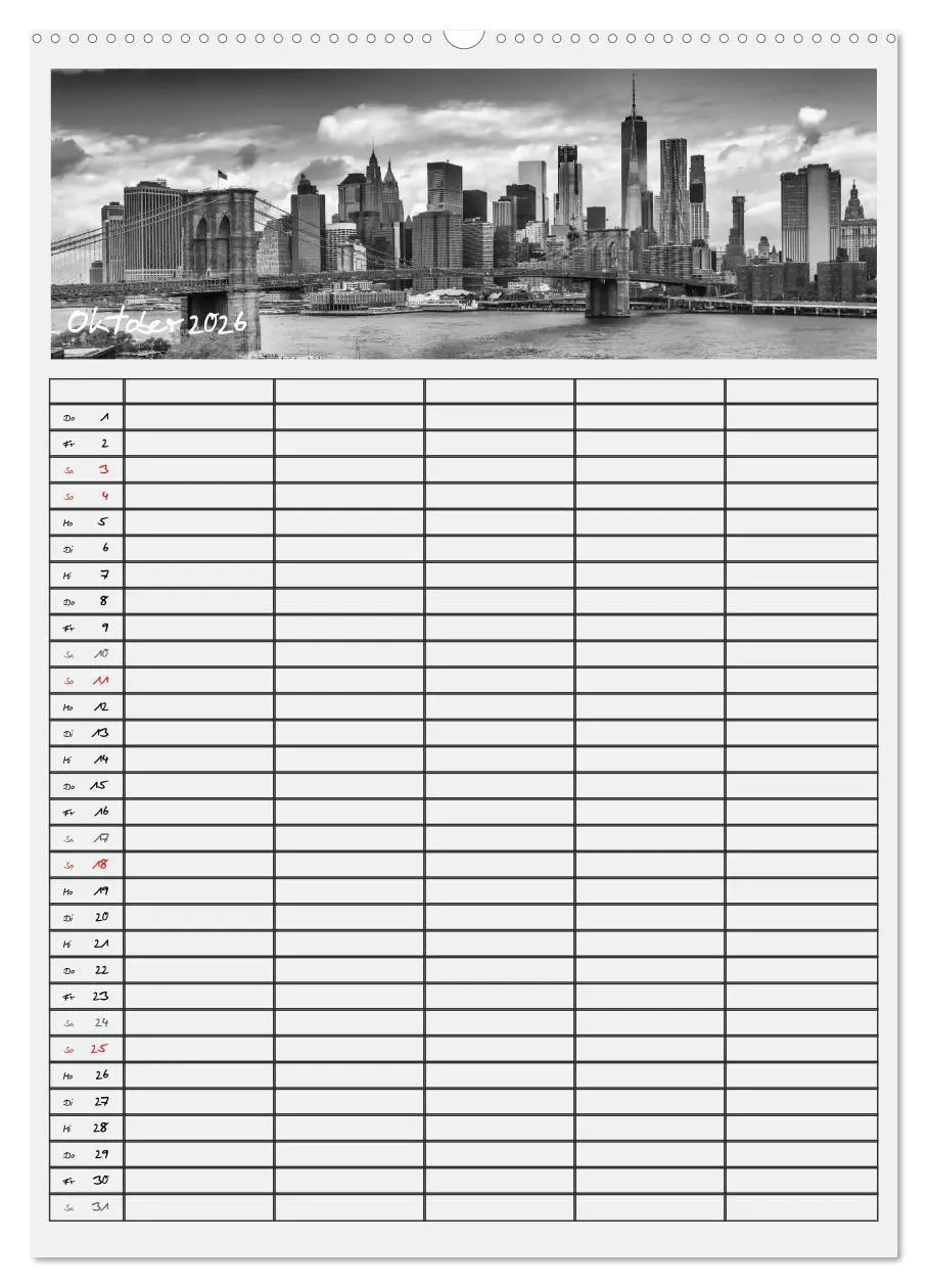 Bild: 9783516479928 | NEW YORK CITY Teamplaner (Wandkalender 2026 DIN A2 hoch), CALVENDO...