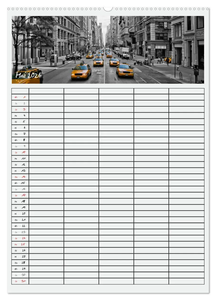 Bild: 9783516479928 | NEW YORK CITY Teamplaner (Wandkalender 2026 DIN A2 hoch), CALVENDO...