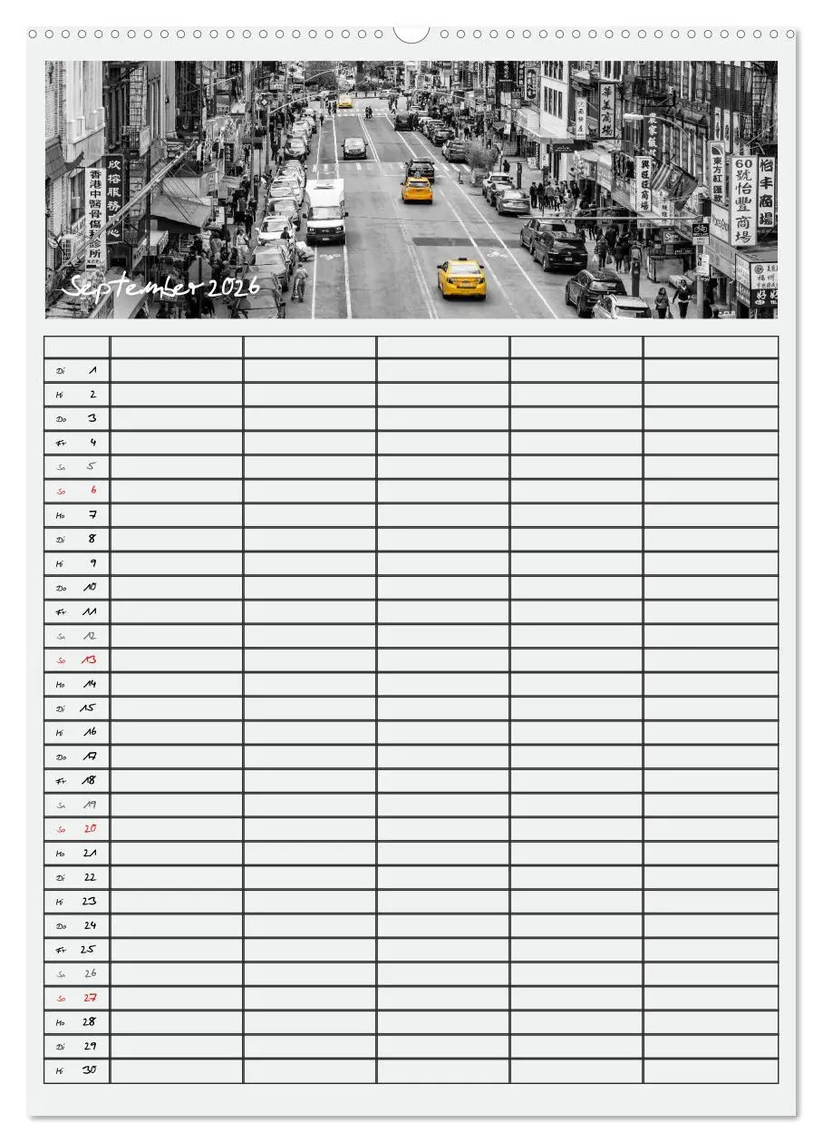 Bild: 9783516479928 | NEW YORK CITY Teamplaner (Wandkalender 2026 DIN A2 hoch), CALVENDO...