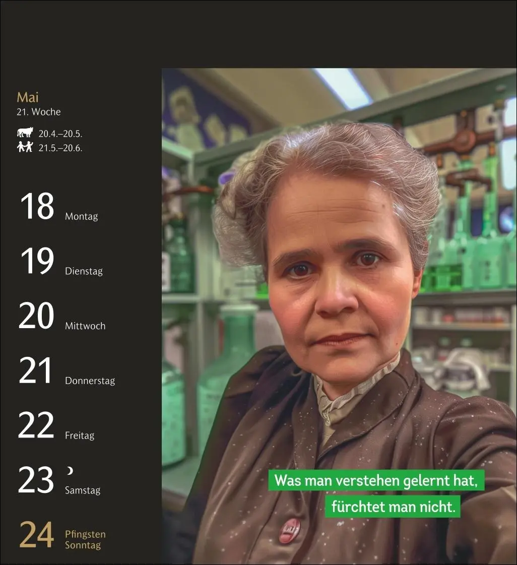 Bild: 9783840039928 | Impossible Selfies Postkartenkalender 2026 - Kuriose KI-Porträts,...