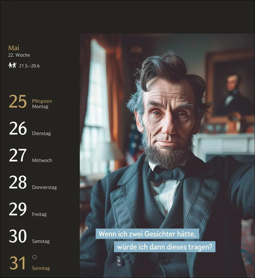 Bild: 9783840039928 | Impossible Selfies Postkartenkalender 2026 - Kuriose KI-Porträts,...