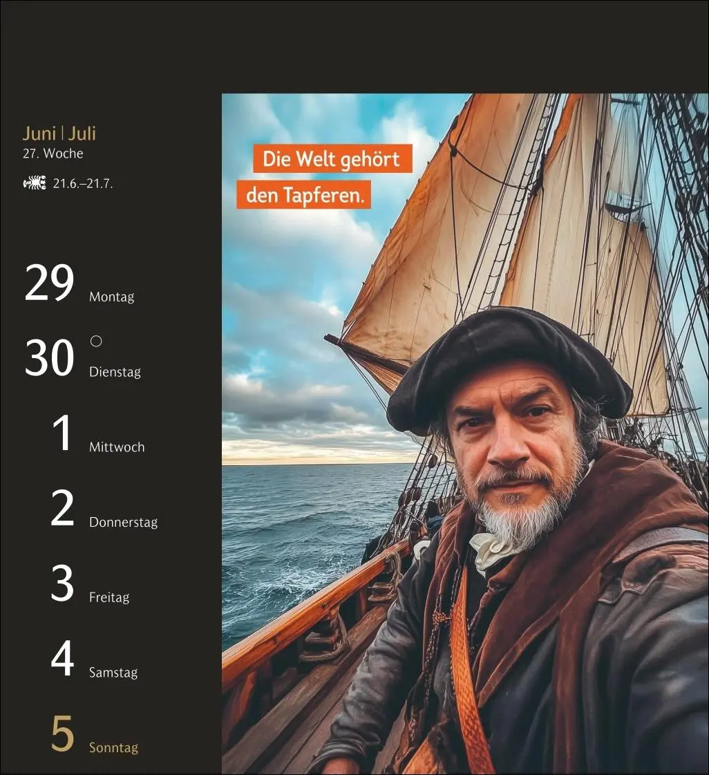 Bild: 9783840039928 | Impossible Selfies Postkartenkalender 2026 - Kuriose KI-Porträts,...