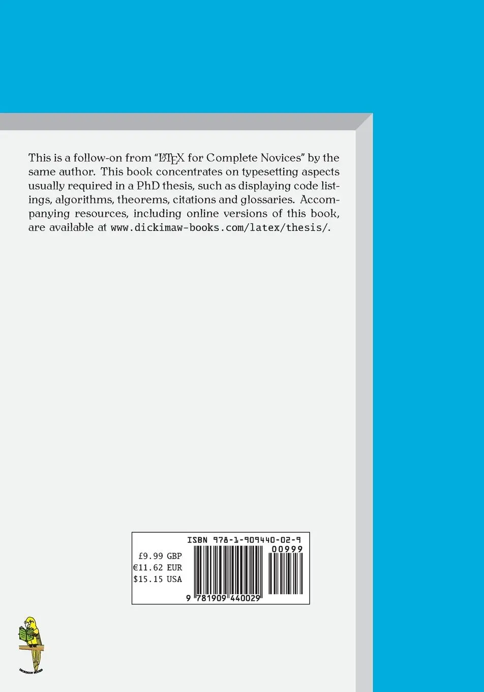 Rückseite: 9781909440029 | Using Latex to Write a PhD Thesis | Nicola L. C. Talbot | Taschenbuch