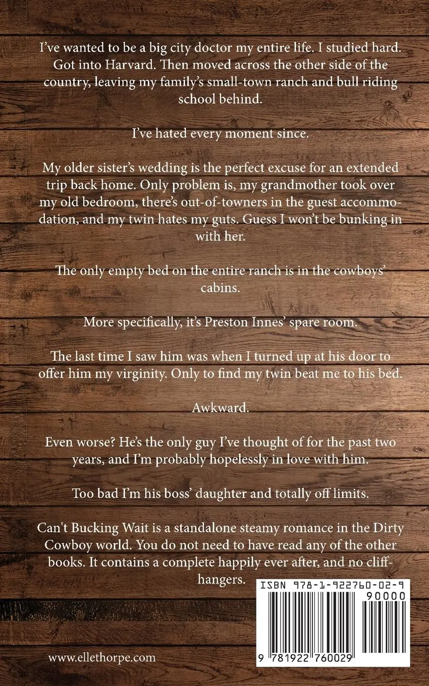 Rückseite: 9781922760029 | Can't Bucking Wait | Elle Thorpe | Taschenbuch | Englisch | 2022