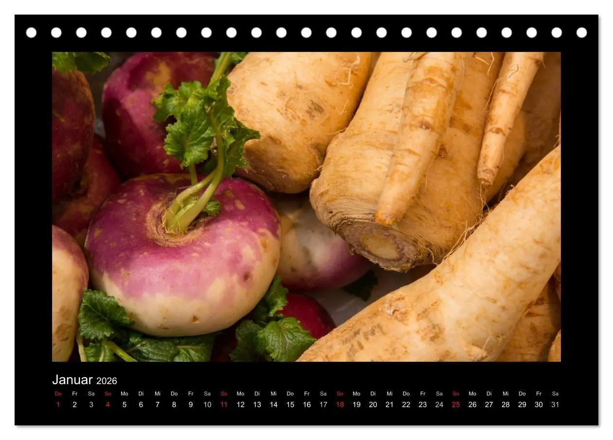 Bild: 9783516110029 | essbar - Buntes Obst und Gemüse (Tischkalender 2026 DIN A5 quer),...