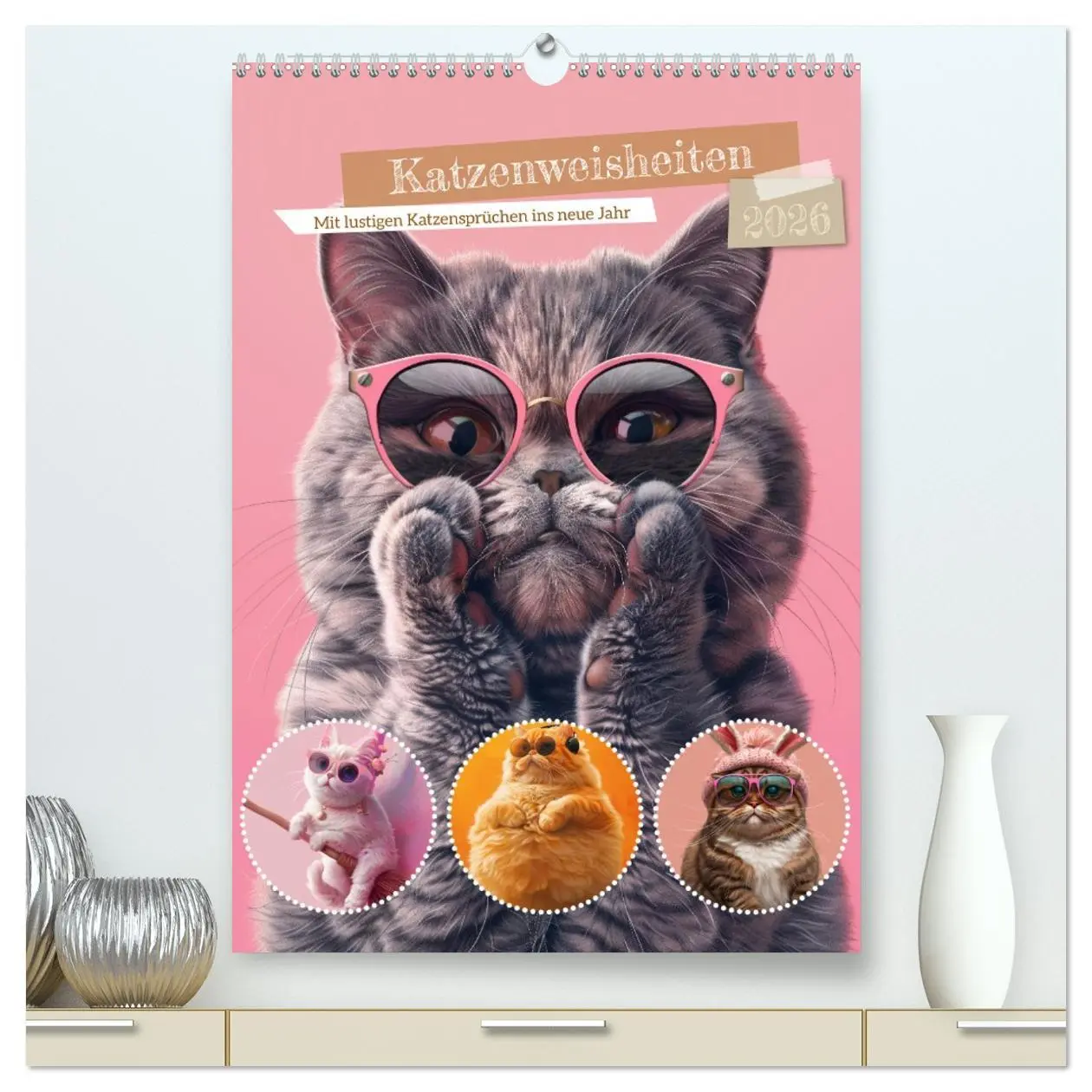 Cover: 9783516280029 | Katzenweisheiten (hochwertiger Premium Wandkalender 2026 DIN A2...